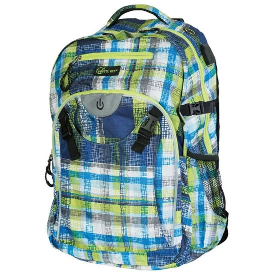 Rucsac Wheel Bee Generation Z Albastru / Verde / Alb Cu Led