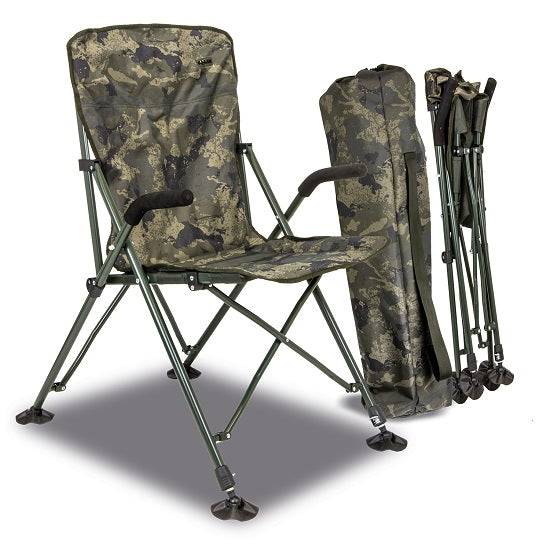 SCAUN SOLAR UNDERCOVER CAMO FOLDABLE EASY CHAIR - HIGH