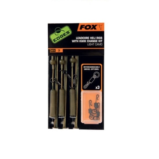 SET 3 MONTURI FOX HELICOPTER EDGES LEADCORE