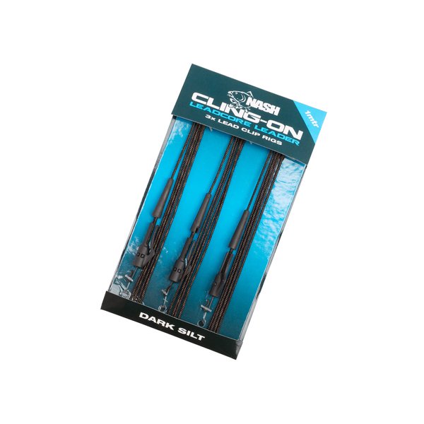 SET MONTURI NASH Cling-On Leadcore Leaders Lead Clip Leaders silt 1m 3BUC/PLIC