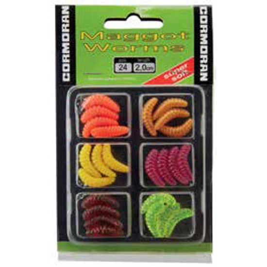 SET NALUCI CORMORAN MAGGOT WORMS S2 2CM DIVERSE CULORI 24BUC