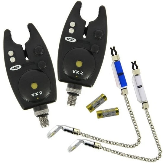 Set Ngt 2 Avertizoare Vx2 Cu Baterie + 2 Swingeri Cu Lant In Blister
