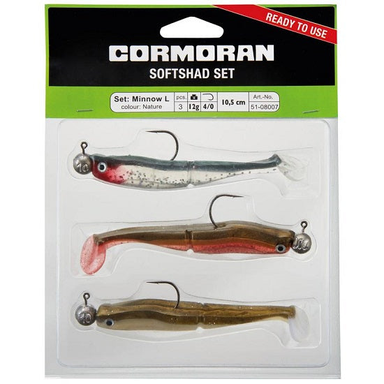 SET SHAD CORMORAN WAVE L NATURE 10,5CM/12G/CARLIG 3/0