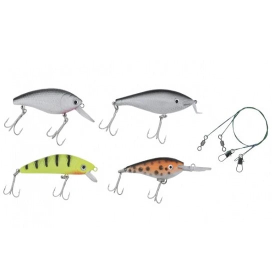 Set Voblere Goldstar Universal (4 Voblere, 2 Strune+cutie)