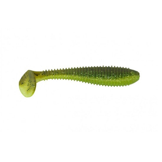 SHAD BASS ASSASIN LITL BOSS WB31557 GREEN PUMPKIN /CHARTREUSE SILVER 9CM 6 BUC PLIC
