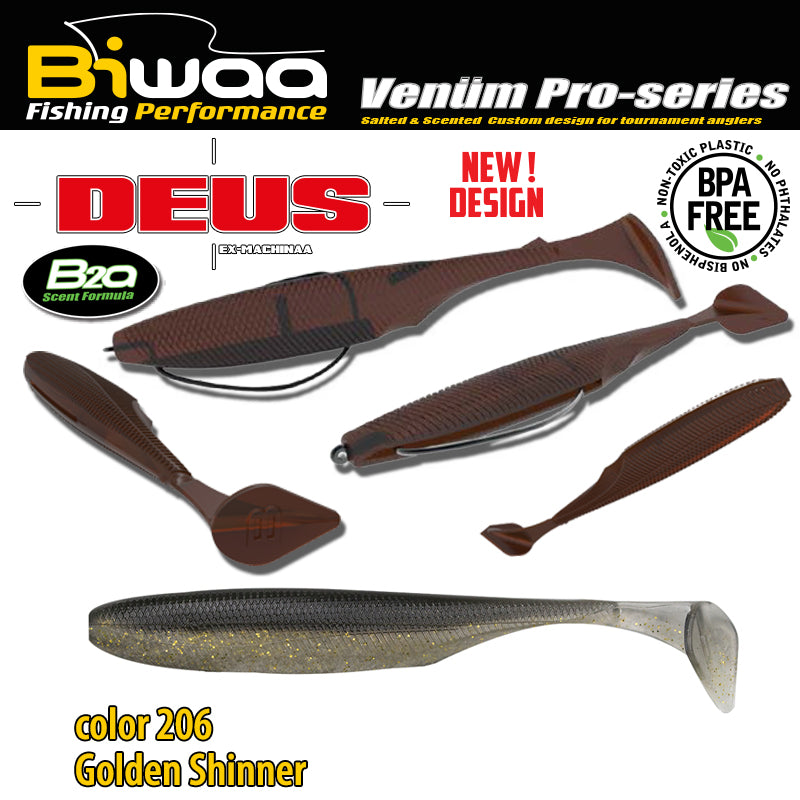 SHAD BIWAA DEUS 4 10cm 206 Golden Shiner