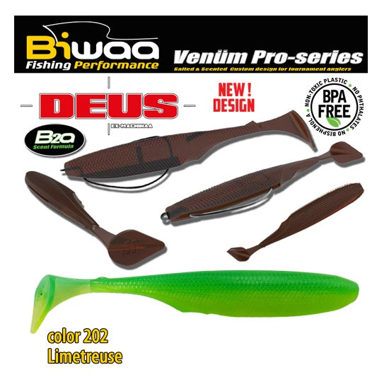 SHAD Biwaa DEUS 13cm 202 Limetreuse 5buc/plic