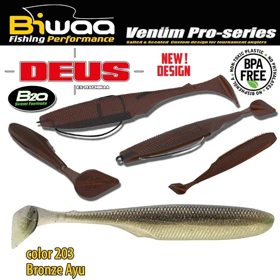 Shad Biwaa Deus 15cm 203 Bronze Ayu 4buc/plic