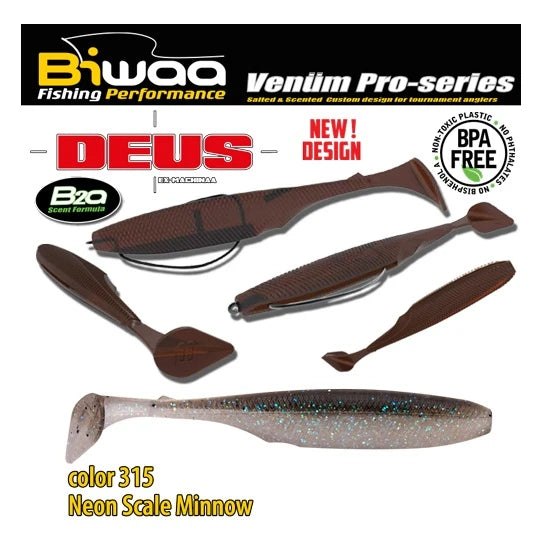 Shad Biwaa Deus 15cm 311 Neon Scale Minnow 4buc/plic