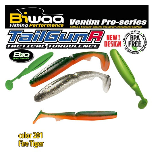 SHAD Biwaa TAILGUNR SWIMBAIT 2.5&quot; 6.5cm 201 Fire Tiger
