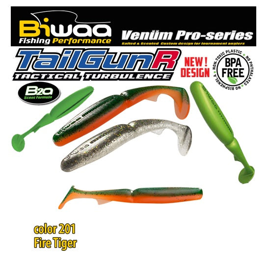 SHAD Biwaa TAILGUNR SWIMBAIT 3.5&quot; 9cm 201 Fire Tiger 7buc/plic