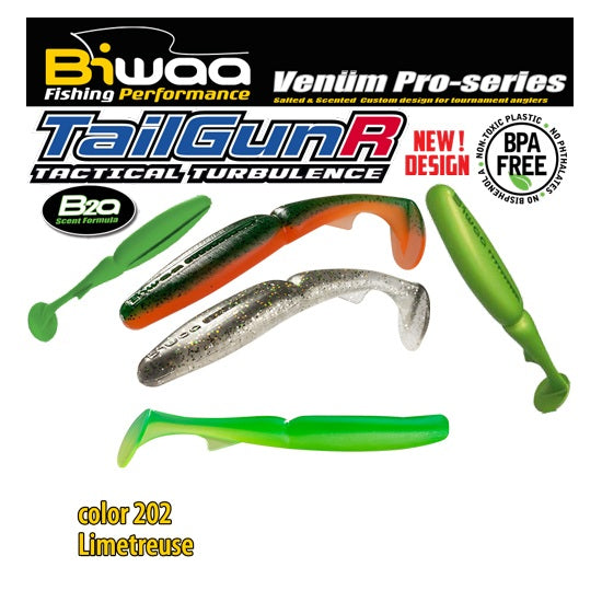 SHAD Biwaa TAILGUNR SWIMBAIT 3.5&quot; 9cm 202 Limetreuse 7buc/plic