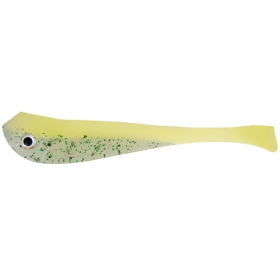 SHAD ENERGO TEAM WIZARD SWIMTAIL MINNOW 9CM CHARTREUSE FLAKE