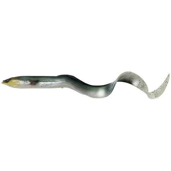 Shad Savage Gear 3d Real Eel 15cm/12g Green Silver 3buc/plic