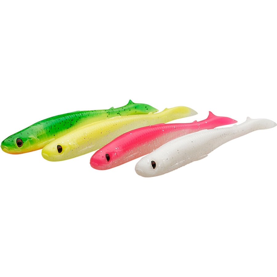 SHAD SAVAGE GEAR SLENDER SCOOPE 9CM DARK WATER MIX 4BUC/PLIC