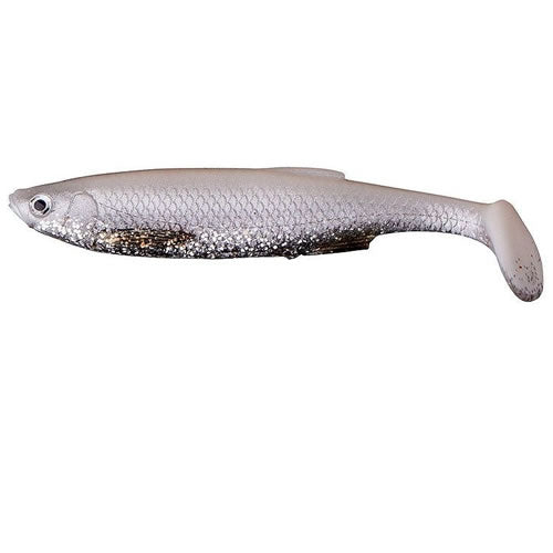 SHAD SAVAGE LB 3D BLEAK PADDLE TAIL WHITE SILVER, 13.2CM, 4BUC/PLIC