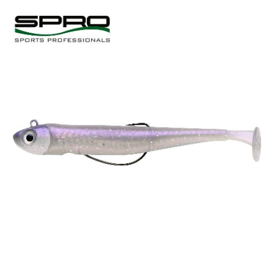 Shad Spro Gutsbait Uv 110 Mm Plus Offset 3/0 14 Gr Opal And Pearl