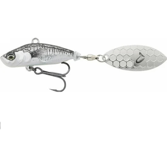 Spinner Savage Gear 3d Sticklebait Tailspin 7.3cm 13g Sinking Black Silver