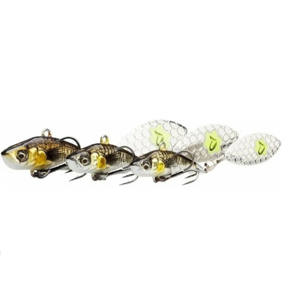 Spinner Savage Gear 3d Sticklebait Tailspin 8cm 18g Sinking Black Red