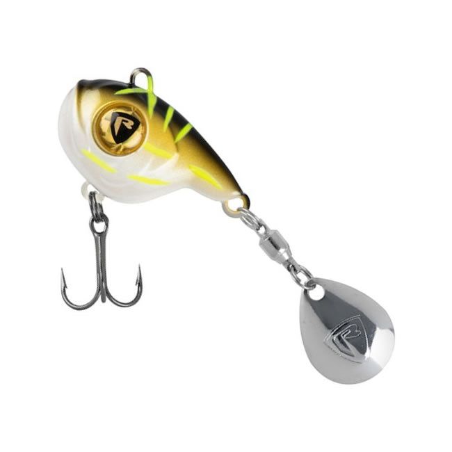 SPINNERTAIL FOX RAGE BIG EYE SPIN TAIL, BLACK &amp; GOLD, 8G