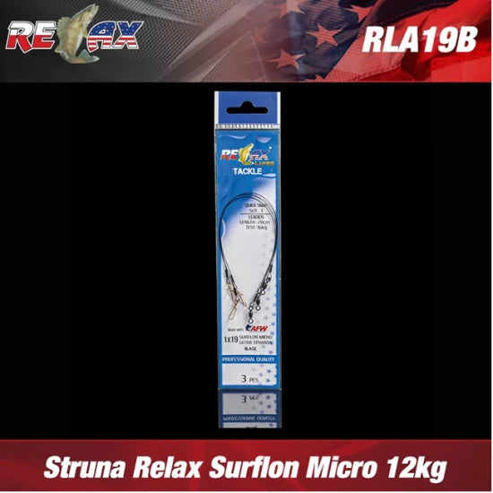 Struna Relax Surflon Micro Ultra Black 3buc/plic 12kg 25cm