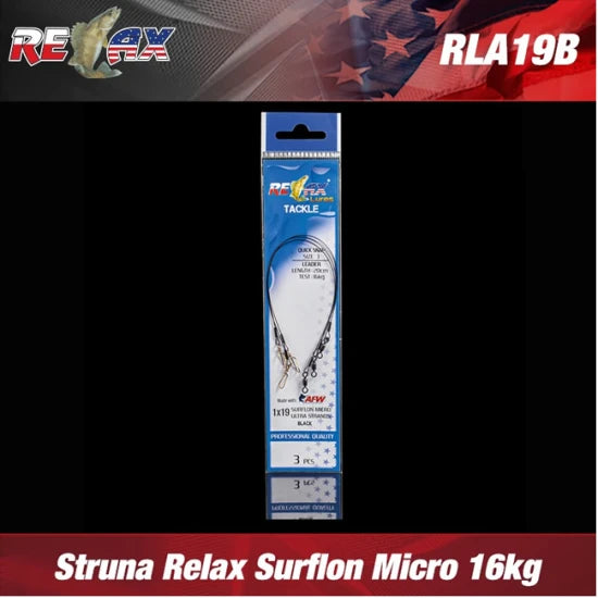 Struna Relax Surflon Micro Ultra Black 3buc/plic 16kg 25cm