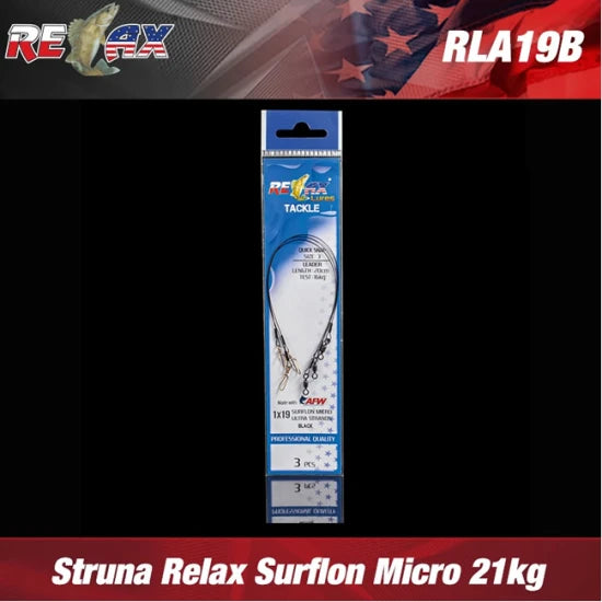 Struna Relax Surflon Micro Ultra Black 3buc/plic 21kg 30cm