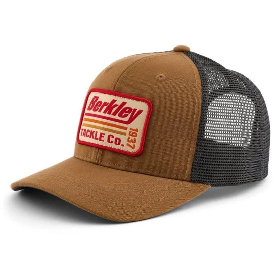 Sapca Berkley Striper Trucker Cap Brown Charcoal