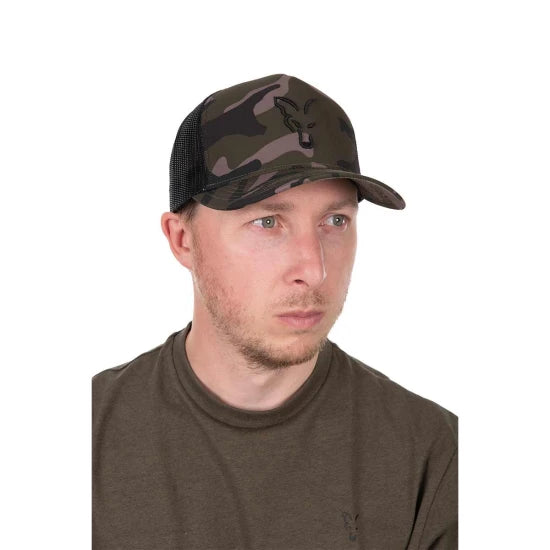 Sapca Fox Black Camo Trucker Cap, Marime Universala