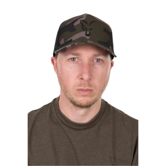 Sapca Fox Black Camo Trucker Cap, Marime Universala