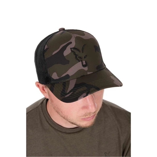 Sapca Fox Black Camo Trucker Cap, Marime Universala