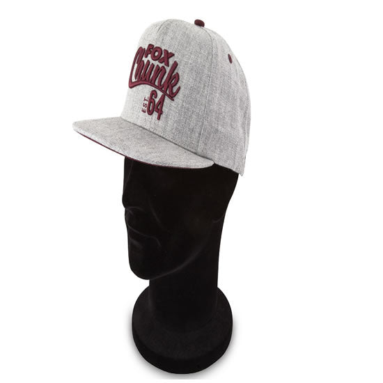 Sapca Fox Chunk  Burgundy and Grey Snapback