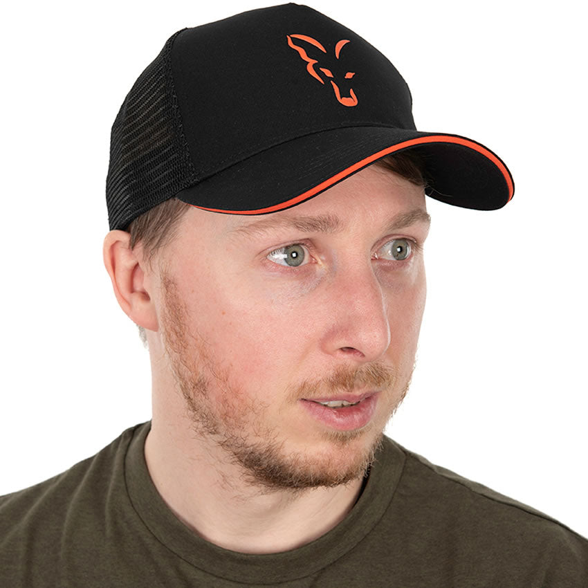 Sapca Fox Collection Trucker Cap Black &amp; Orange