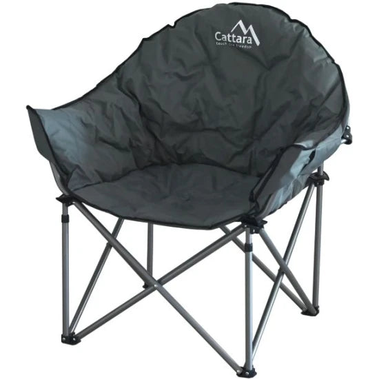 Scaun Cattara Lisboa Pliabil Camping , 80x95x62cm, Suporta 120kg, Antracit - Tt13473