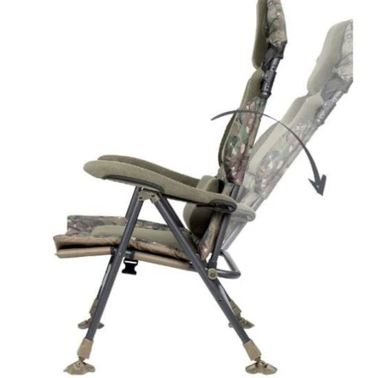 Scaun Trakker Levelite Longback Recliner Camo, 86x57x51cm