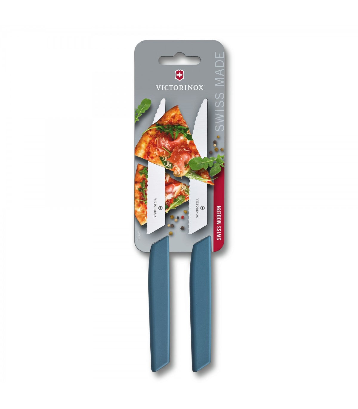 Set 2 Cutite Victorinox Swiss Modern Steak Knife, Lama Zimtata 12cm, Blue