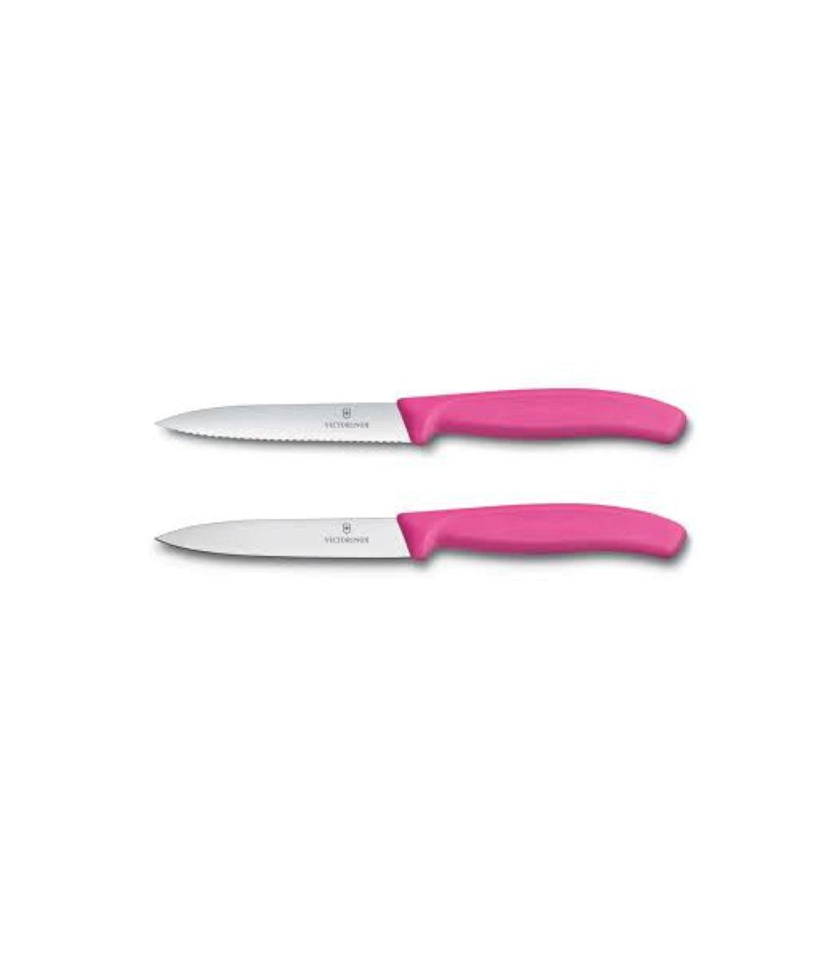Set 2 Cutite Victorinox,SwissClassic Paring Knife, 1Zimtat+1Lama Dreapta,10cm, Roz, Blister