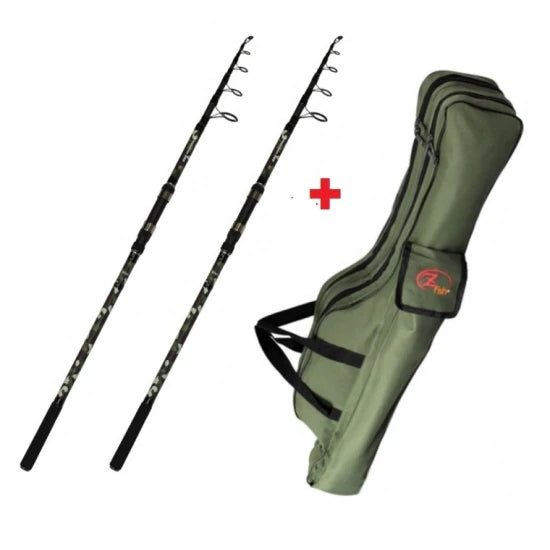 Set 2 Lansete Telescopice Zfish Combo 2x Rod Kingstone, 360cm, 3.5lbs, 80-150g + Husa