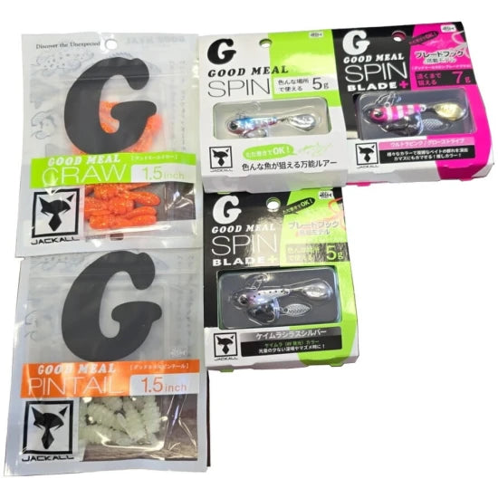 Set 2x Naluci Soft + 3x Spinnertail Jackall The Good Value Meal Type C