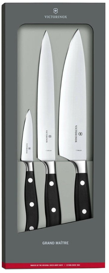 Set 3 Cutite Victorinox Grand Maître Chef's Knife, Negru