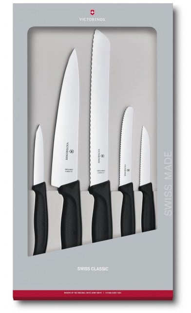 Set 5 Cutite Bucatarie Victorinox Swiss Classic, Negru