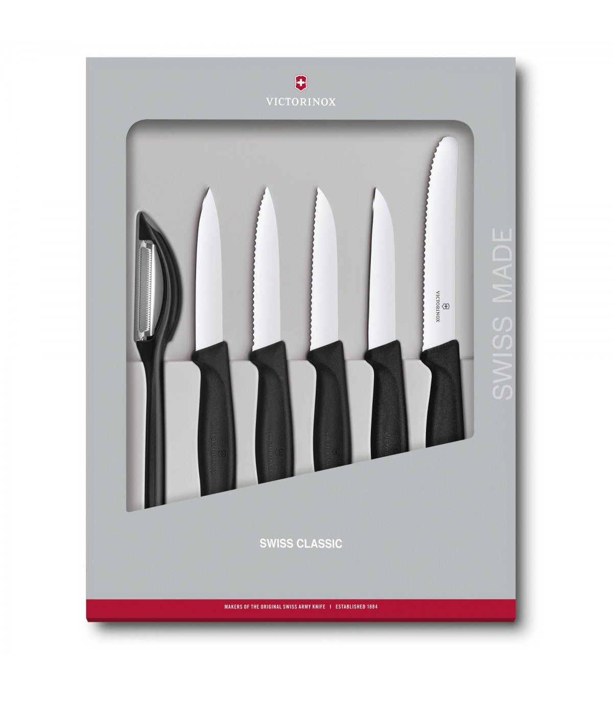 Set 6 Cutite Bucatarie Victorinox, Negru