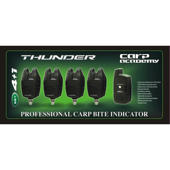 Set Avertizoare Carp Academy Thunder 4 Plus 1