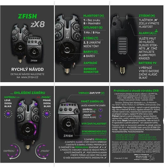 Set Avertizoare Zfish Bite Alarm Zx8 4+1