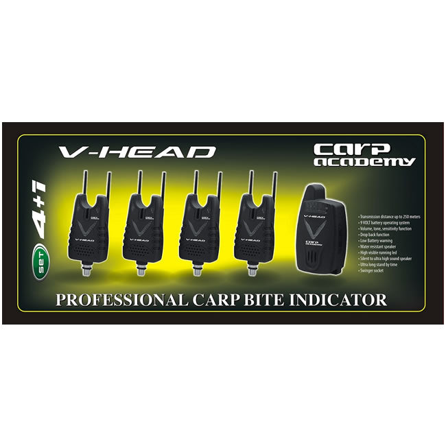 Set Avertizori Carp Academy V-Head 4+1