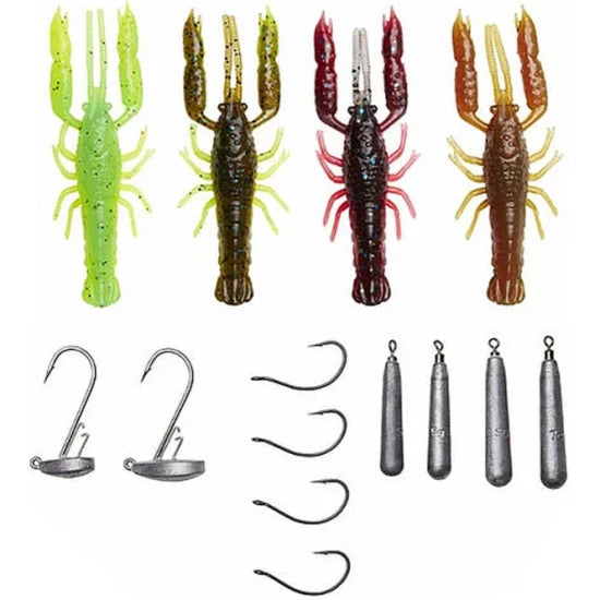 Set Creaturi Savage Gear 3d Crayfish, Mixed Colors, 6.7cm, 30buc/pac