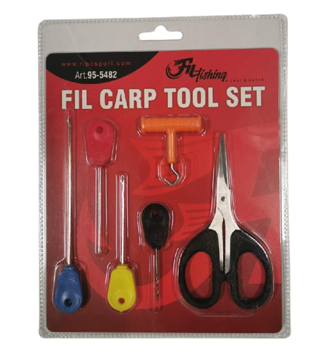 Set Filfishing Crosete, Burghiu, Foarfeca, Knot Puller, 6buc/blister