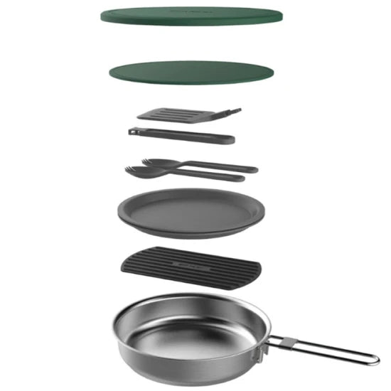 Set Gatit Camping Stanley The All-in-one Fry Pan Set 0.94l / 32oz, Stainless Steel