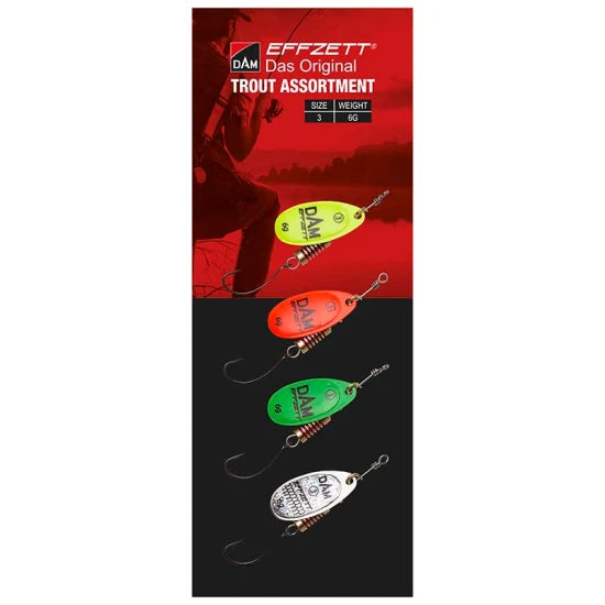 Set Lingurite Rotative Dam Effzett Trout, 6g, 4buc/pac