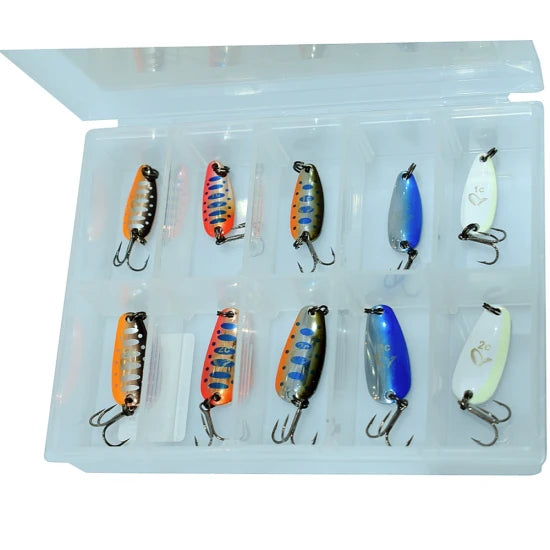 Set Micro Lingurite Oscilante Savage Gear, Diverse Culori, 2.5g/2.4cm Si 3.5g/2.8cm, 10buc/cutie
